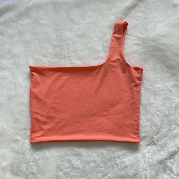 Orange one shoulder crop top - Picture 2 of 3